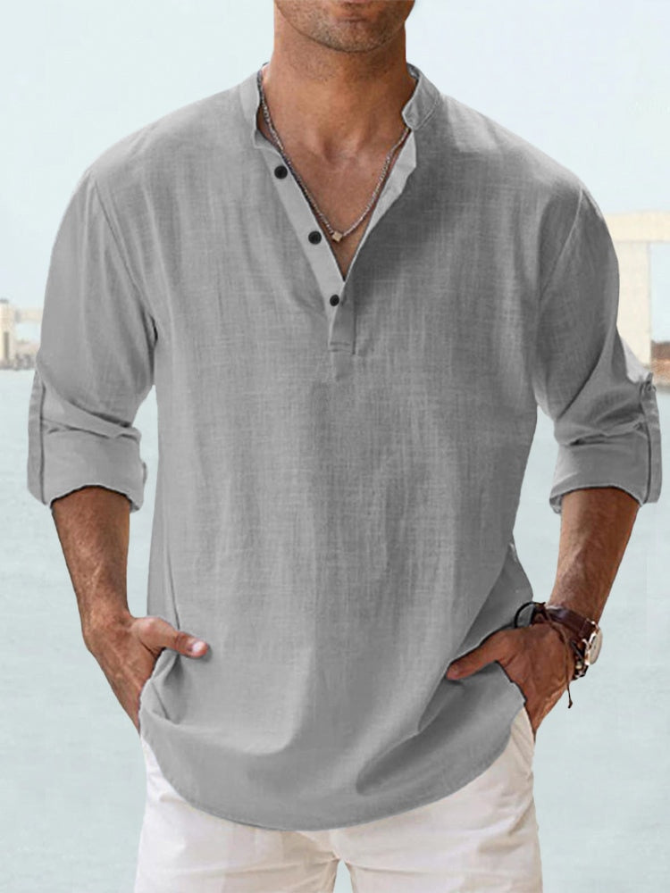 Chemise en lin respirante