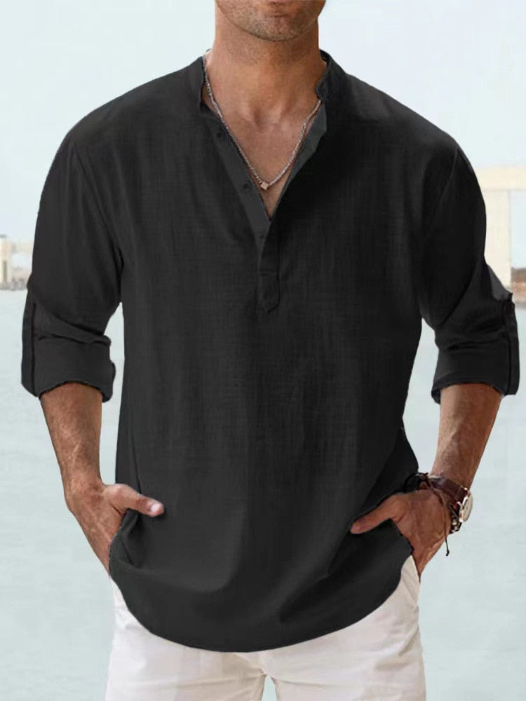 Chemise en lin respirante