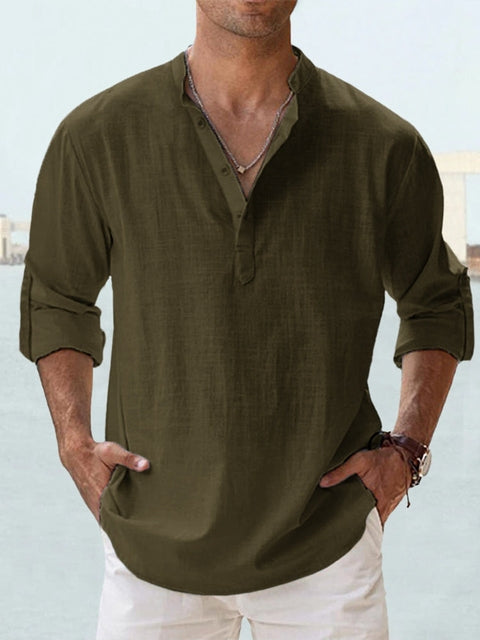 Chemise en lin respirante